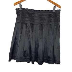 LEON MAX Limited Edition Women's Skirt Large Medium Black Silk Blend